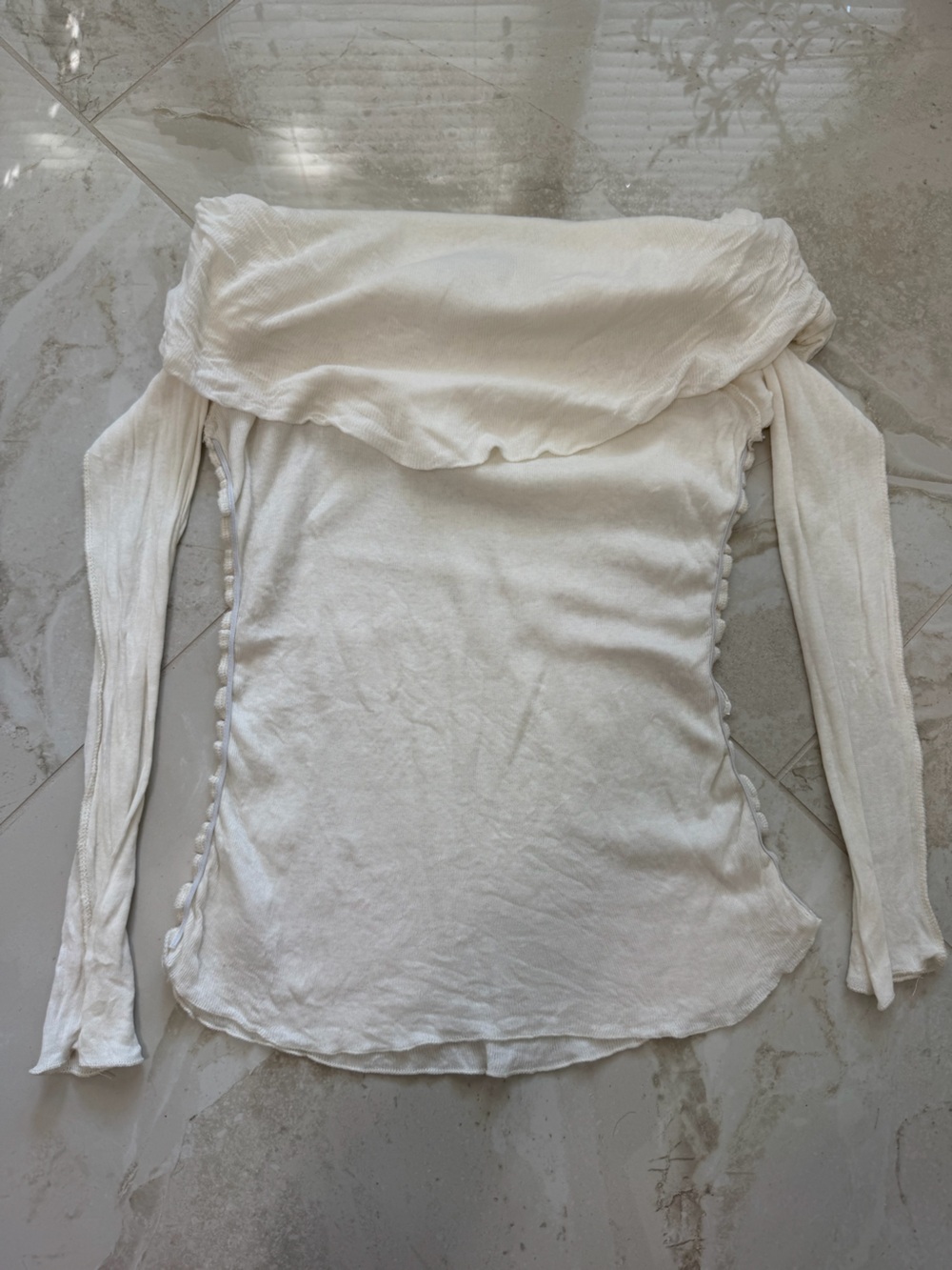 Zara Off-Shoulder Long Sleeve Top